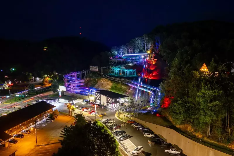 night rides pigeon forge mountain coaster